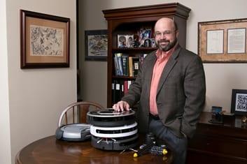 James Babineau with iRobot products