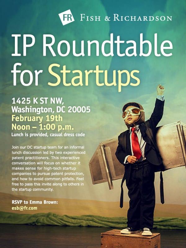 Join our DC startup team for an informal lunch discussion led by two experienced patent practitioners. This interactive conversation will focus on whether it makes sense for high-tech startup companies to pursue patent protection, and how to avoid common pitfalls. Feel free to pass this invite along to others in the startup community.